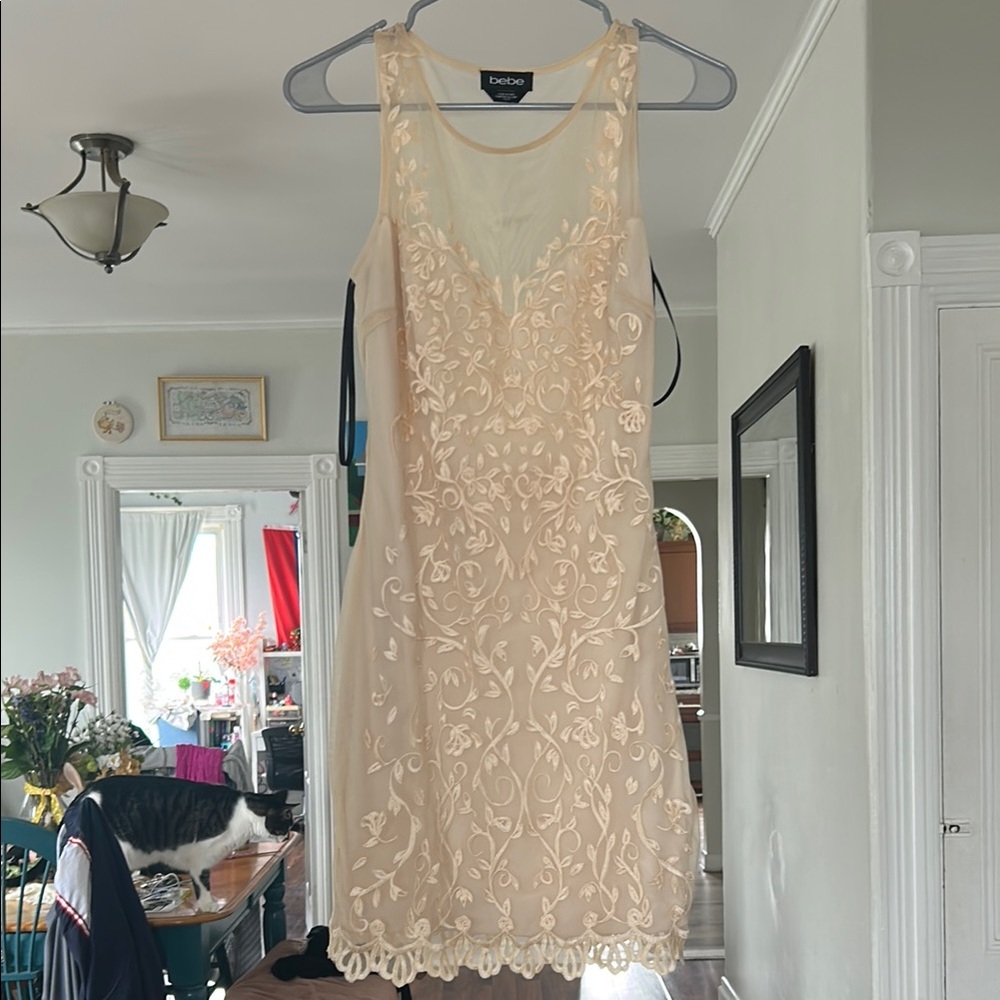 Bebe Cream Mini Dress WORN ONCE
